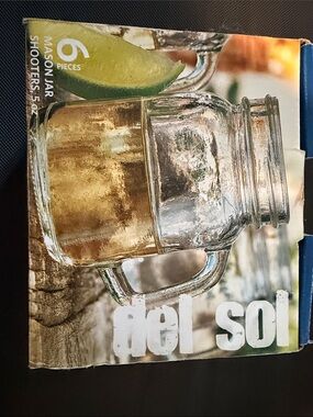 Clear Glass Mason Jar Shot Glasses - Set of 6